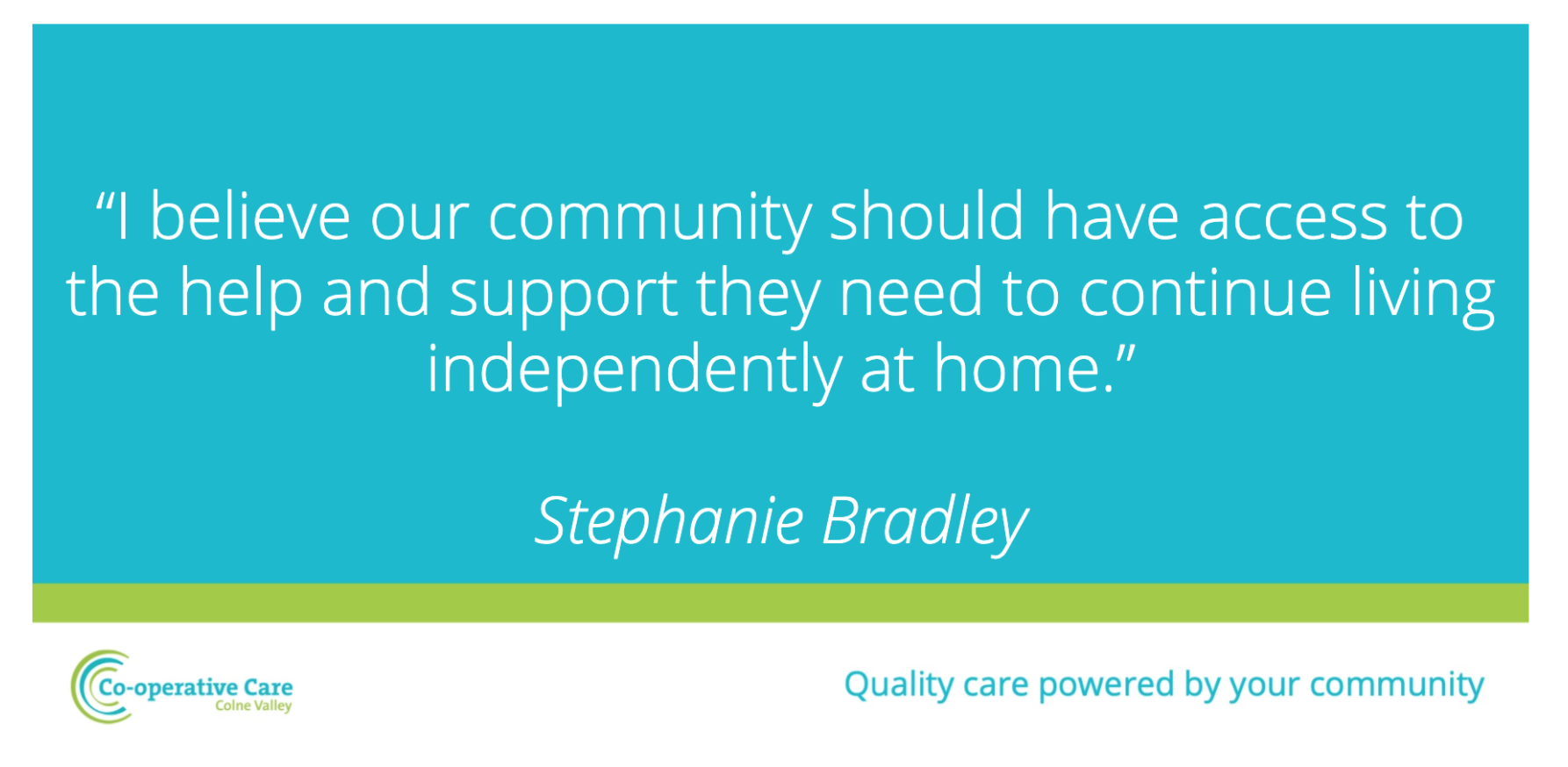 Stephanie Bradley Team Spotlight Cooperative Care Colne Valley