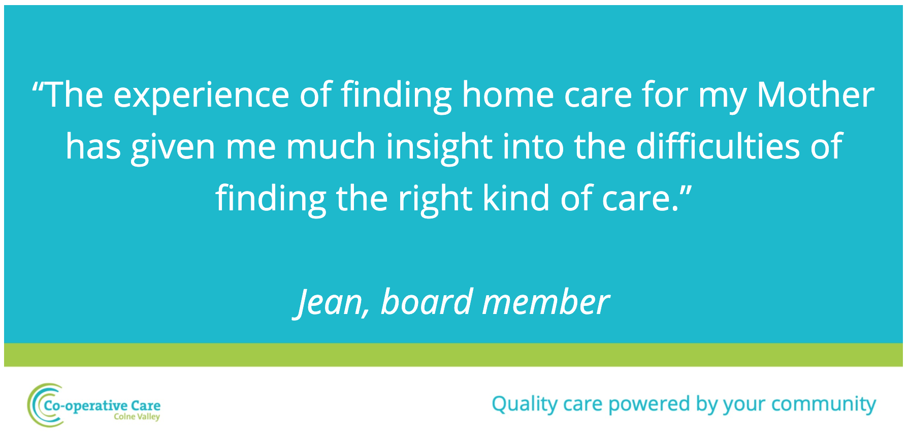 Team spotlight on sourcing home care