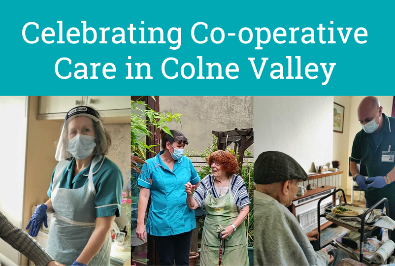 cooperative care online celebration banner - photos of user members and staff members